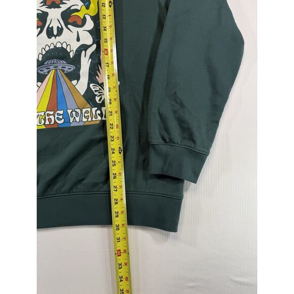 Vans XL Skull UFO Graphic Crewneck Sweatshirt • Psychedelic Art • Green - Picture 4 of 8